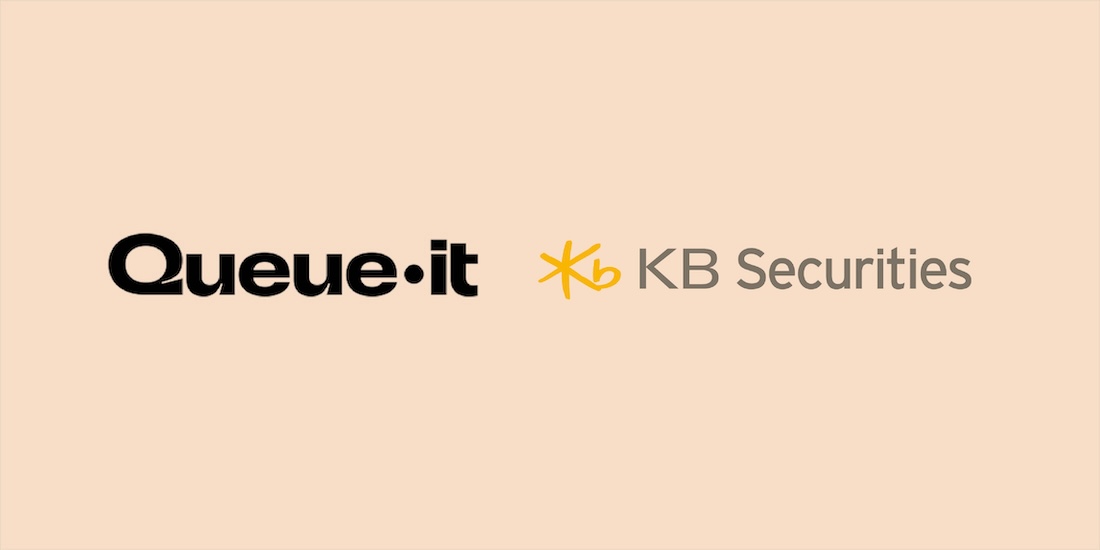 Queue-it & KB Securuties logos on beige background