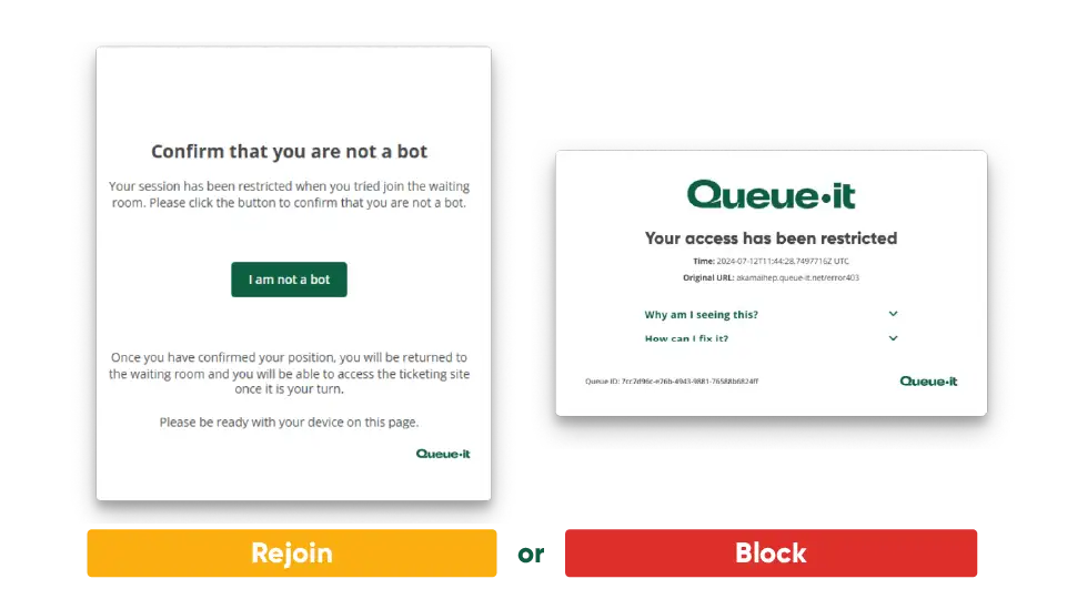 Queue rejoin and block