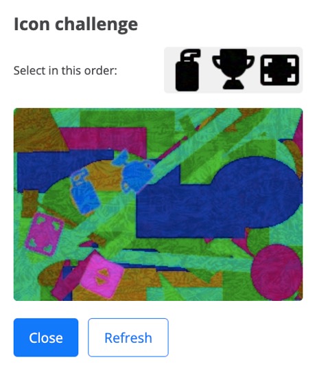 Queue-it CAPTCHA example