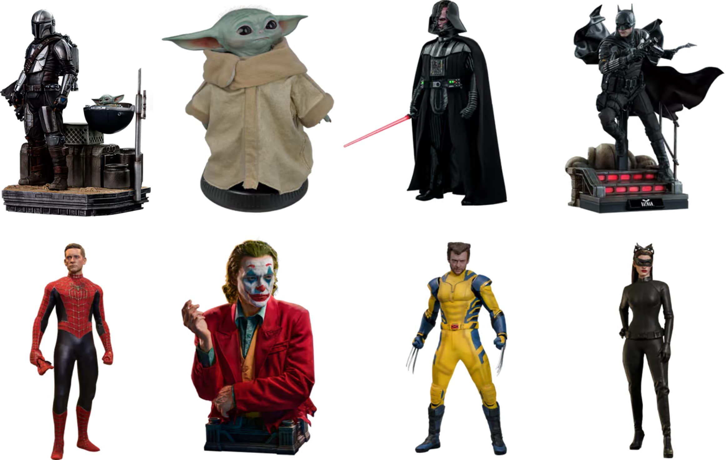 Collection of Sideshow's collectible statues